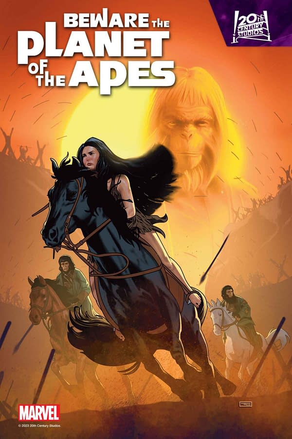 Cover image for BEWARE THE PLANET OF THE APES #1 TAURIN CLARKE COVER