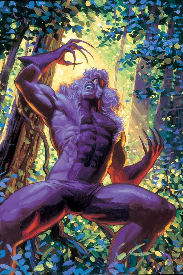 Cover image for WOLVERINE #47 GREG AND TIM HILDEBRANDT SABRETOOTH MARVEL MASTERPIECES III VIRGIN VARIANT