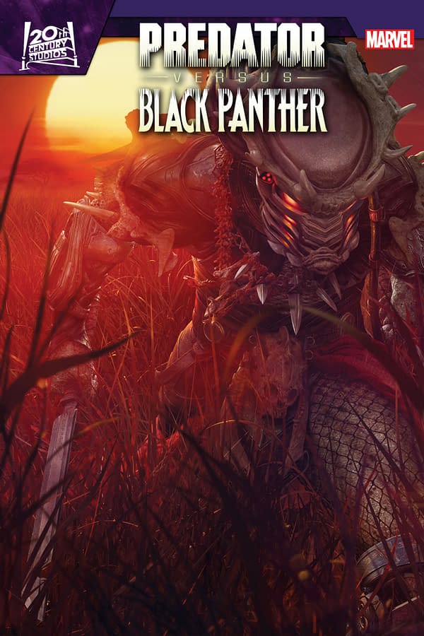 Cover image for PREDATOR VS. BLACK PANTHER #2 RAHZZAH VARIANT