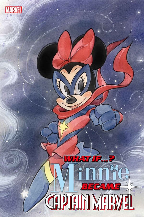 Cover image for MARVEL & DISNEY: WHAT IF...? MINNIE BECAME CAPTAIN MARVEL #1 PEACH MOMOKO VARIANT