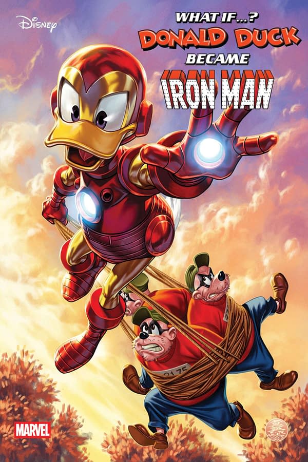 Cover image for MARVEL & DISNEY: WHAT IF...? DONALD DUCK BECAME IRON MAN #1 MARK BROOKS VARIANT