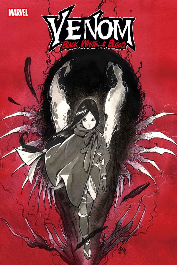 Cover image for VENOM: BLACK, WHITE & BLOOD #1 PEACH MOMOKO VARIANT