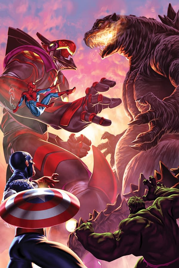 Cover image for GODZILLA DESTROYS THE MARVEL UNIVERSE #5 MARK BROOKS VIRGIN VARIANT