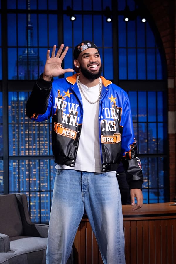 Knicks Star Karl-Anthony Towns, Seth Meyers Talk NBA Championship