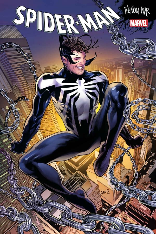 Cover art for VENOM WAR: SPIDER-MAN #1 GREG LAND COVER