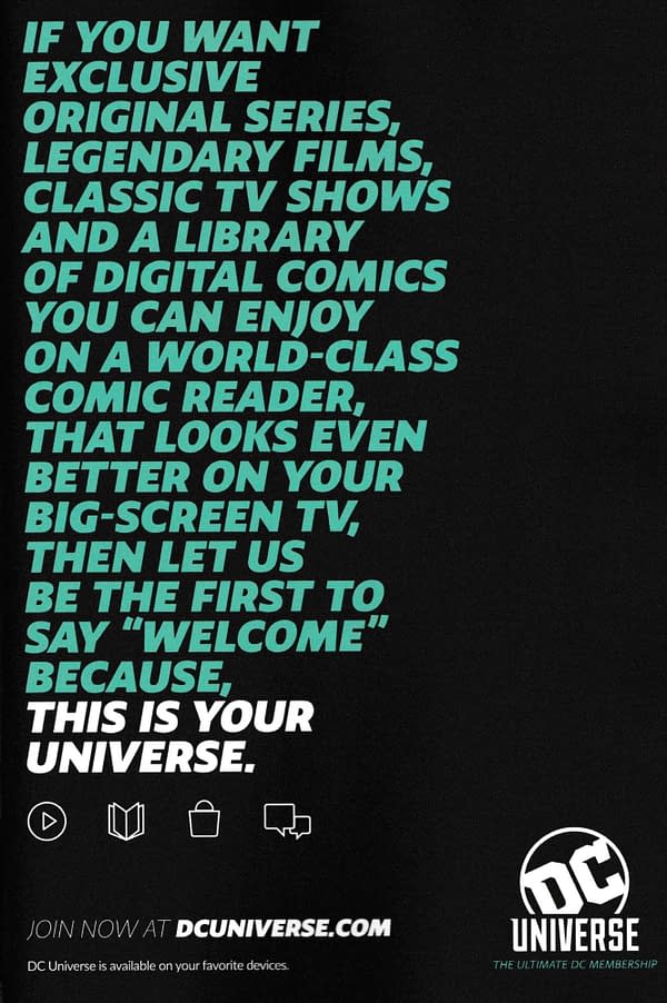 How DC Comics is Advertising Its DC Universe Streaming App in Their Comics