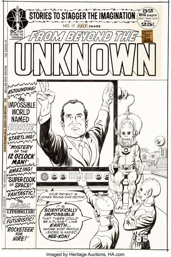 Murphy Anderson Original Artwork, Up for Auction at Heritage &#8211; With Added Richard Nixon