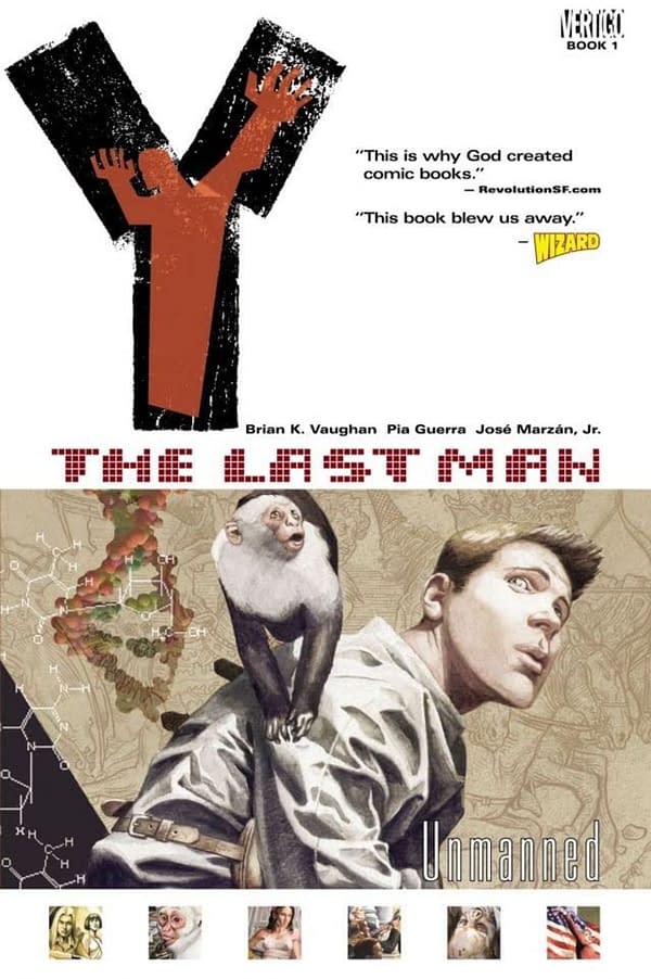 Y: The Last Man Book 1 cover. Credit: Vertigo.