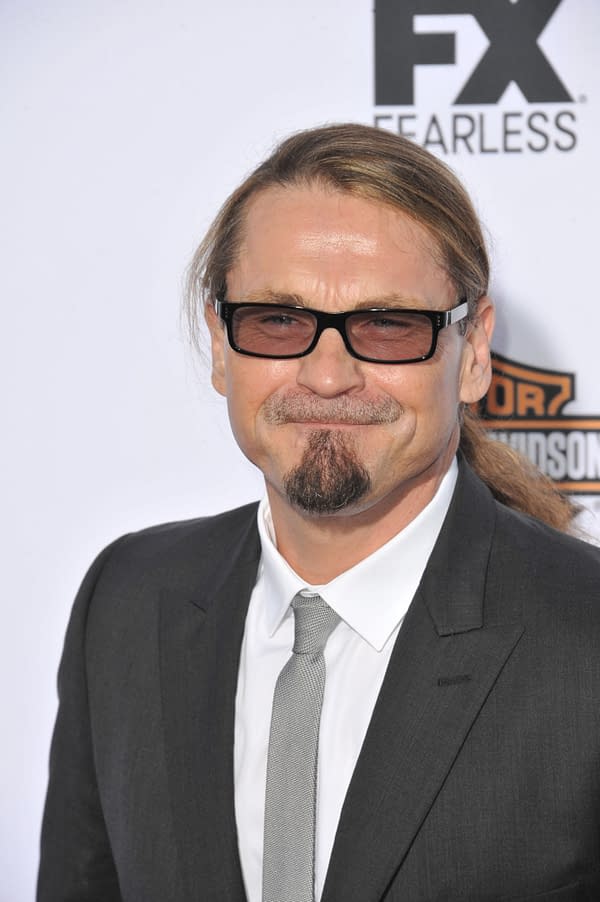 SEPTEMBER 7, 2013: Kurt Sutter at the season 6 premiere of "Sons of Anarchy" at the Dolby Theatre, Hollywood. Editorial credit: Jaguar PS / Shutterstock.com