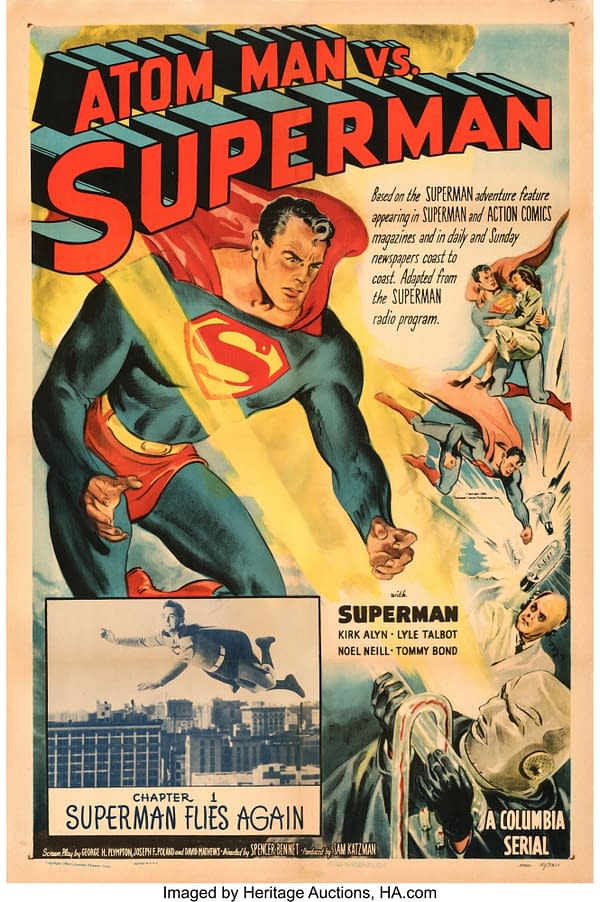 Superman Takes on Atom Man in Poster From Serial At Heritage Auctions