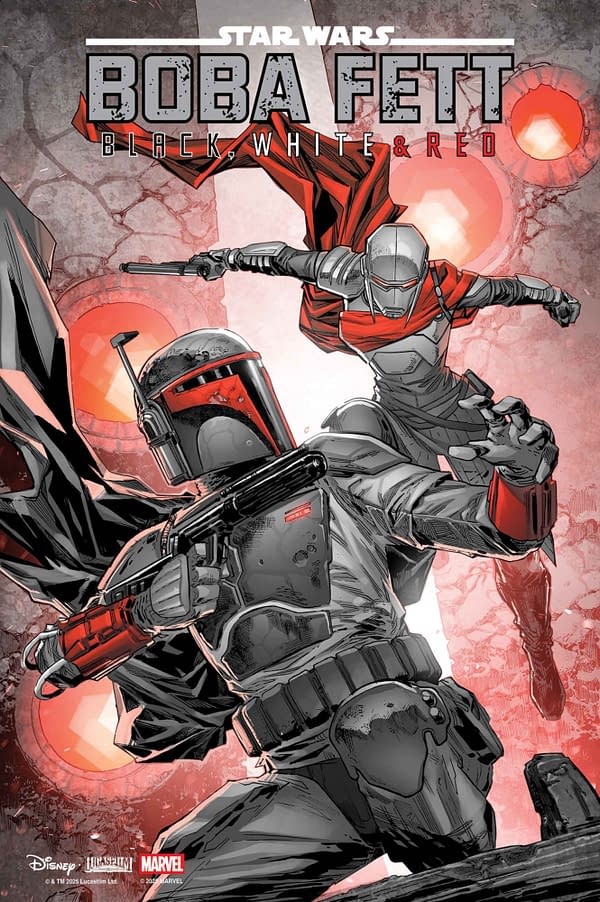 Cover image for STAR WARS: BOBA FETT - BLACK WHITE AND RED #4 KEN LASHLEY COVER