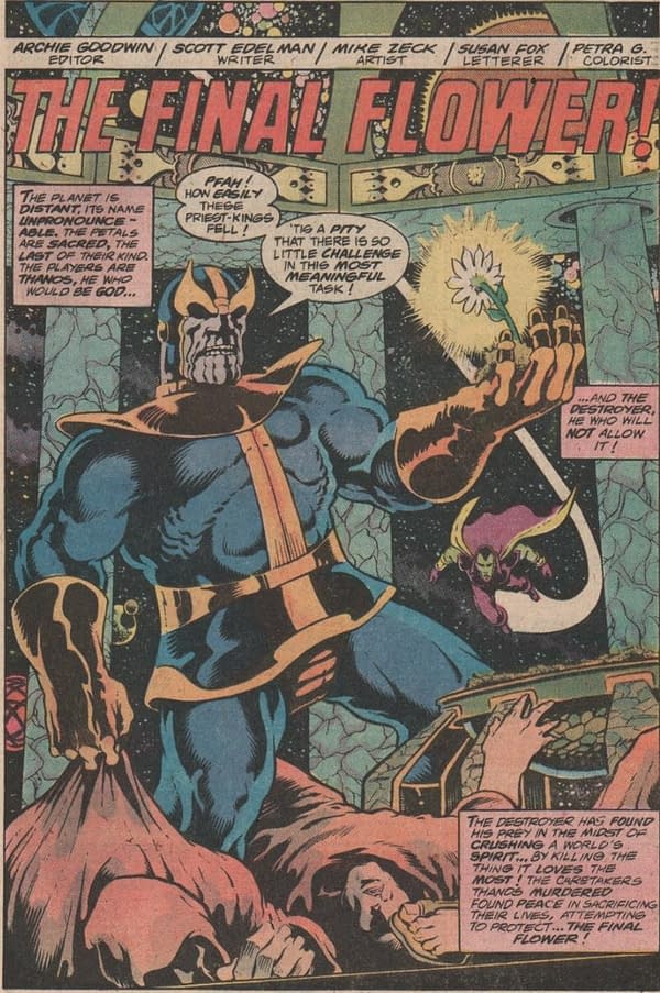 Scott Edelman Learns Marvel is Reprinting His Thanos Story from Bleeding Cool