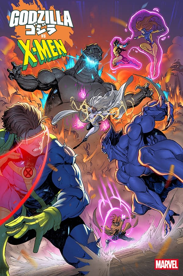 Cover image for GODZILLA VS. X-MEN #1 IBAN COELLO VARIANT
