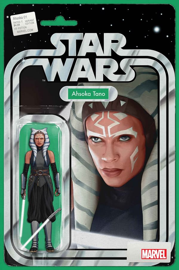 Cover image for STAR WARS: AHSOKA #1 JOHN TYLER CHRISTOPHER ACTION FIGURE VARIANT