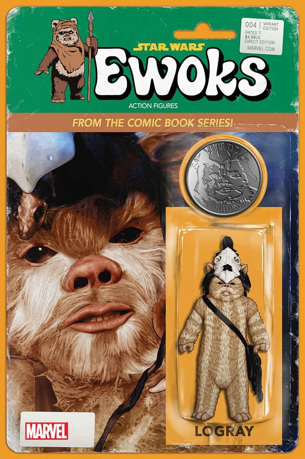 Cover image for STAR WARS: EWOKS #4 JOHN TYLER CHRISTOPHER ACTION FIGURE VARIANT