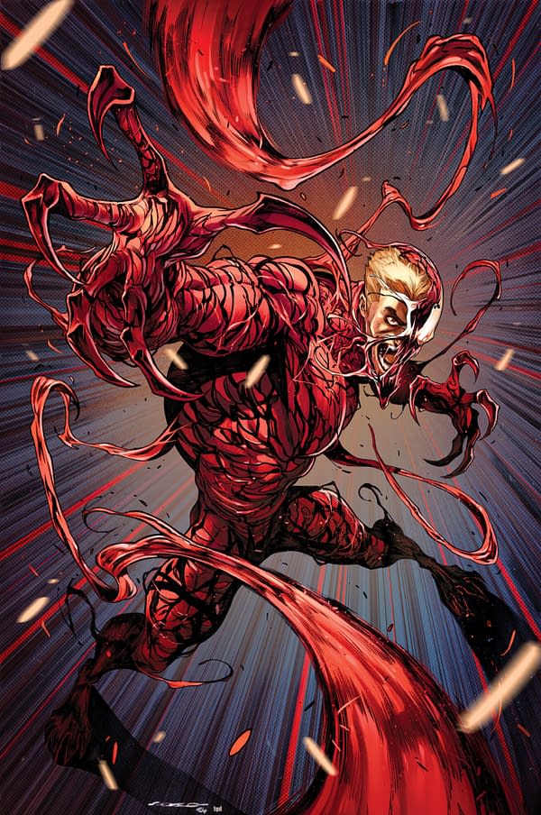 Cover image for EDDIE BROCK: CARNAGE #1 IBAN COELLO VIRGIN VARIANT