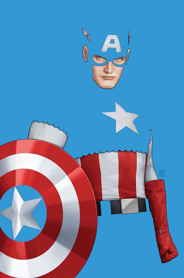Cover image for CAPTAIN AMERICA #2 JOHN TYLER CHRISTOPHER NEGATIVE SPACE VIRGIN VARIANT