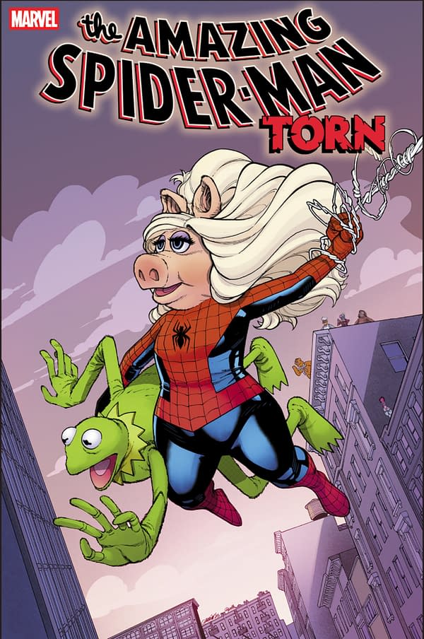 Cover image for AMAZING SPIDER-MAN: TORN #1 JAVIER GARRON MUPPETS VARIANT