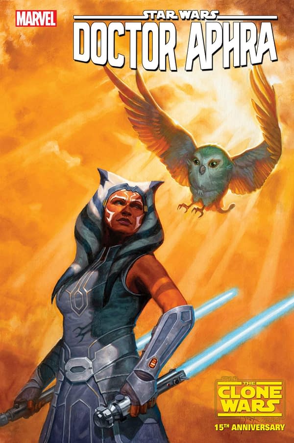 Cover image for STAR WARS: DOCTOR APHRA 36 E.M. GIST AHSOKA STAR WARS: CLONE WARS 15TH ANNIVERSARY VARIANT [DD]