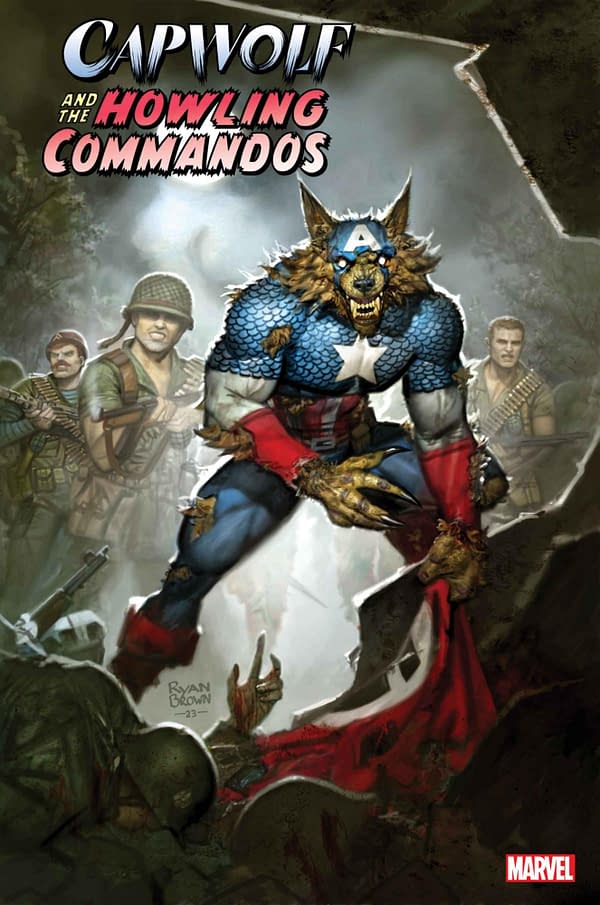 Cover image for CAPWOLF AND THE HOWLING COMMANDOS #4 RYAN BROWN COVER