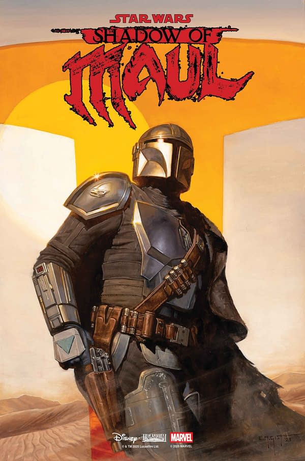 Cover image for STAR WARS: SHADOW OF MAUL #2 E.M. GIST MANDALORIAN & GROGU VARIANT