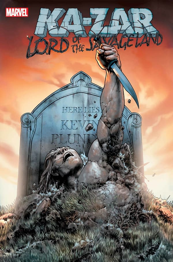 Cover image for JUL210599 KA-ZAR LORD OF THE SAVAGE LAND #1 (OF 5), by (W) Zac Thompson (A) German Garcia (CA) Jesus Saiz, in stores Wednesday, September 8, 2021 from MARVEL COMICS