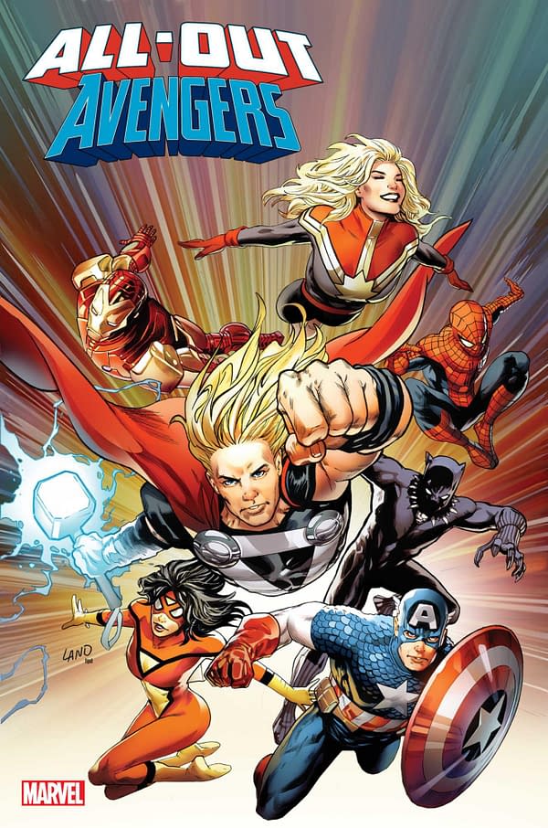 Cover image for ALL-OUT AVENGERS #1 GREG LAND COVER