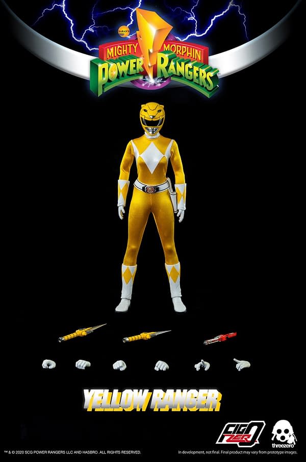 Power Rangers Yellow Ranger Heroically Arrives at threezero