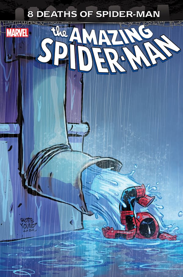 Cover image for AMAZING SPIDER-MAN #66 SKOTTIE YOUNG 8 DEATHS OF SPIDER-MAN VARIANT