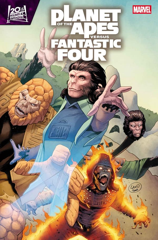 Cover image for PLANET OF THE APES VS FANTASTIC FOUR #2 GREG LAND COVER
