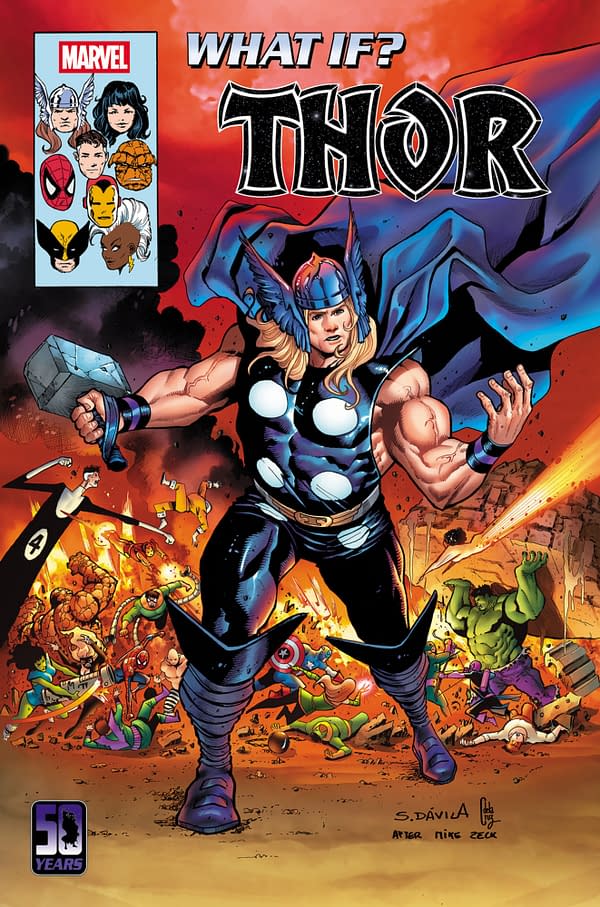 Cover image for WHAT IF...? THOR #1 SERGIO DAVILA HOMAGE VARIANT
