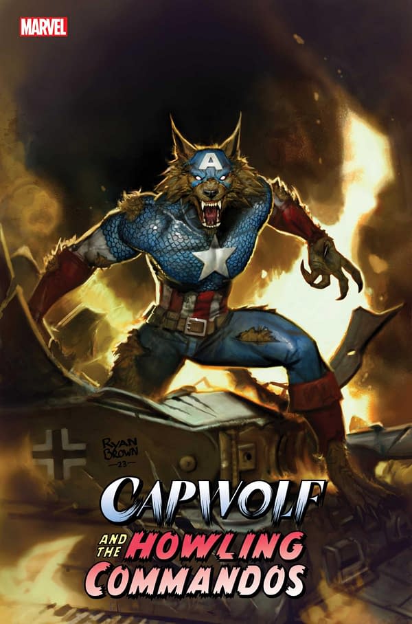 Cover image for CAPWOLF AND THE HOWLING COMMANDOS #1 RYAN BROWN COVER