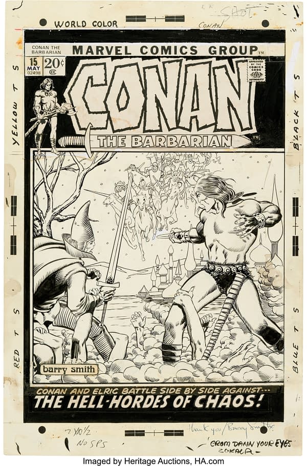 Barry Windsor-Smith Conan The Barbarian #15 Cover Art At Auction