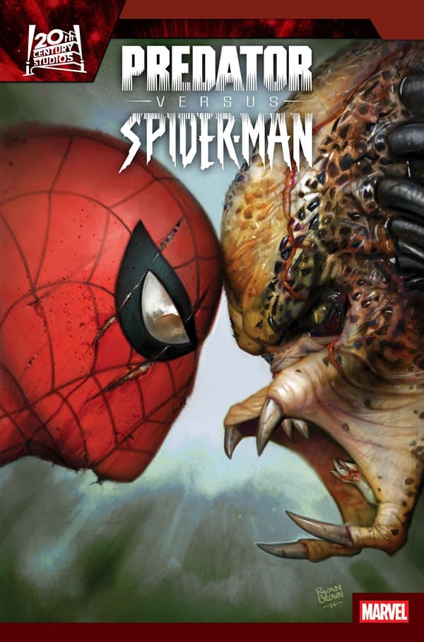 Cover image for PREDATOR VS. SPIDER-MAN #1 RYAN BROWN VARIANT