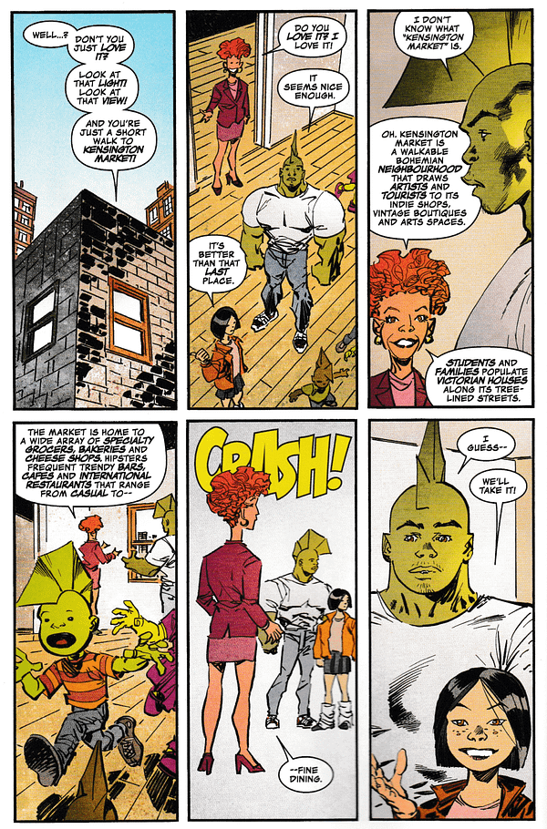 Today's Savage Dragon Advertises Toronto's Kensington Market Really Well