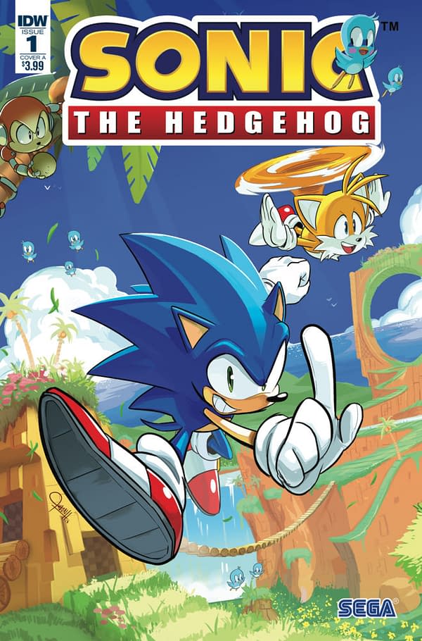 Sonic the Hedgehog #1 cover by Tyson Hesse
