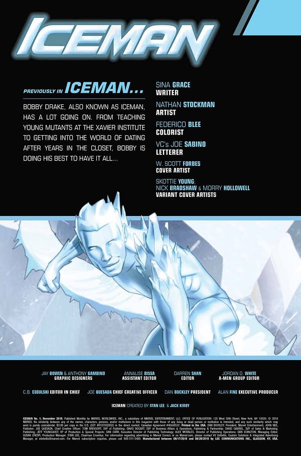 What's Wrong With Bobby in Iceman #1 Preview?