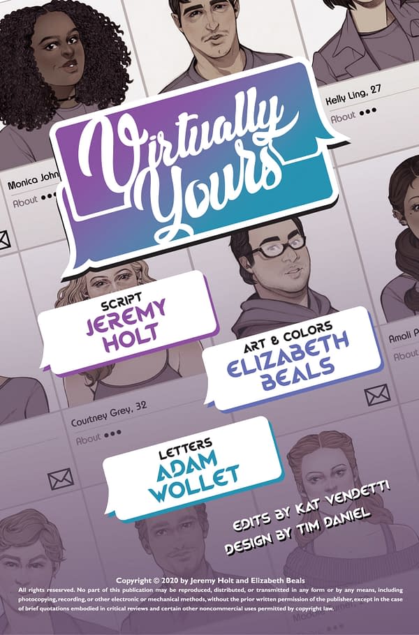 Dating Apps Get a Graphic Novel With Virtually Yours on ComiXology.