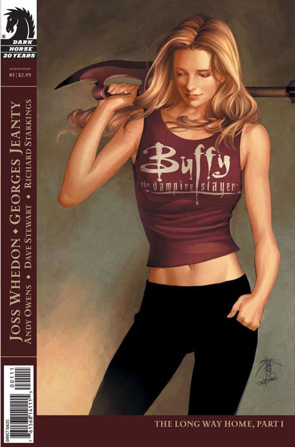 Licensed media tie-in comic:Buffy the Vampire Slayer: Season 8 #1 cover. Credit: Dark Horse