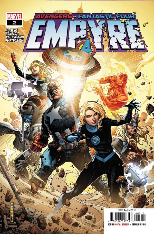 Empyre sees Al Ewing unite the Avengers and Fantastic Four for a global invasion. Credit: Marvel