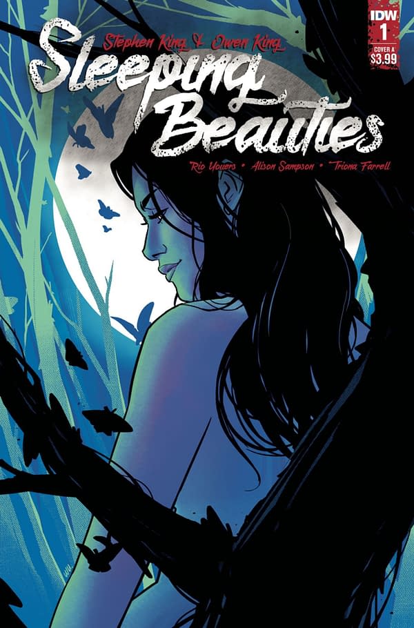 Sleeping Beauties #1 cover, adapting the novel by Owen King and Stephen King. Credit: IDW Publishing
