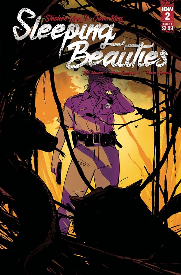 Sleeping Beauties #2 cover, adapting the novel by Owen King and Stephen King. Credit: IDW Publishing