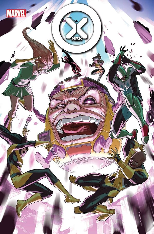 M.O.D.O.K. Dazzles in Stunning Metal Bodysuit on X-Men #8 Cover