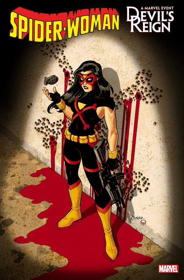 Cover image for SPIDER-WOMAN 18 CONNER DEVIL'S REIGN VILLAIN VARIANT