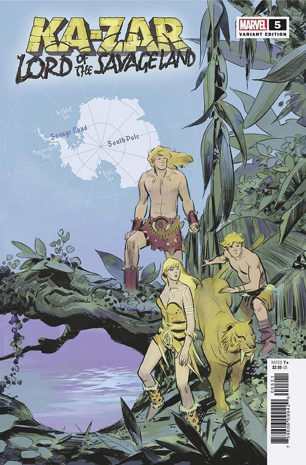 Cover image for KA-ZAR LORD OF THE SAVAGE LAND 5 GARCIA MAP VARIANT [1:10]