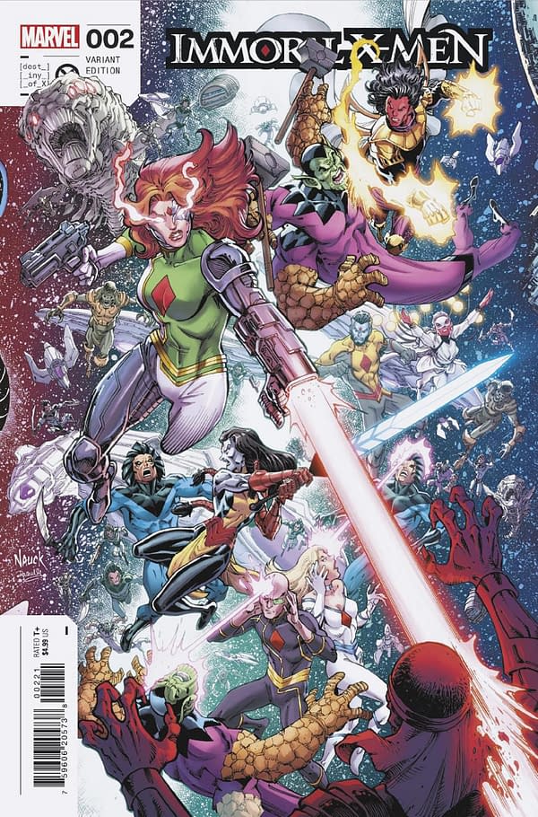 Cover image for IMMORAL X-MEN 2 NAUCK SOS MARCH CONNECTING VARIANT [SIN]