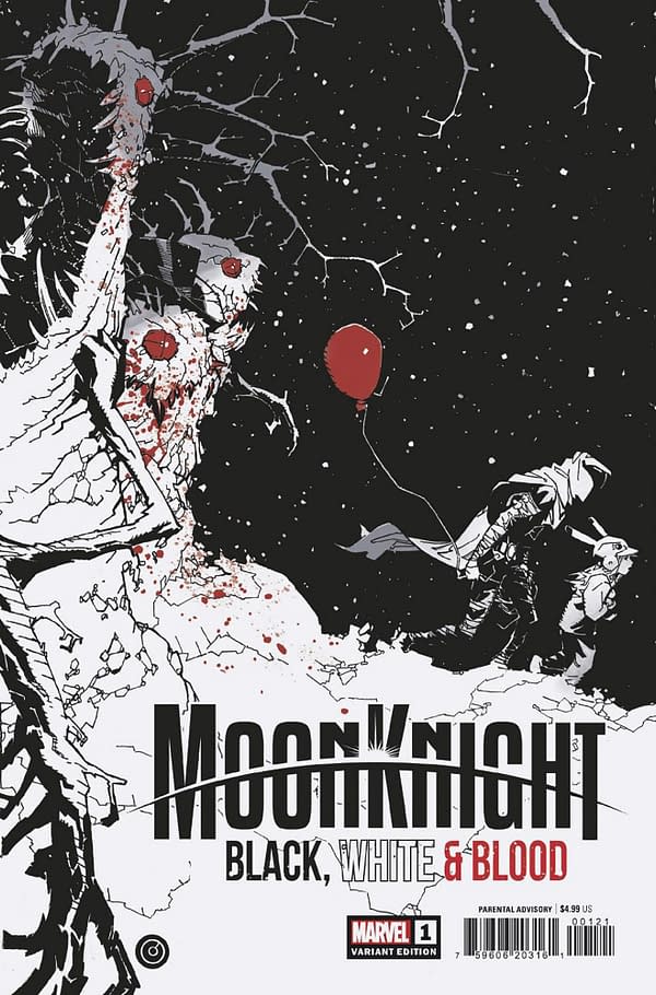 Cover image for MOON KNIGHT: BLACK, WHITE & BLOOD 1 BACHALO VARIANT