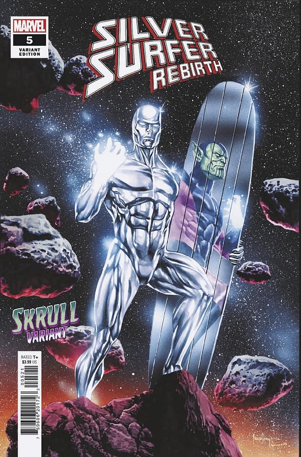 Cover image for SILVER SURFER REBIRTH 5 SUAYAN SKRULL VARIANT