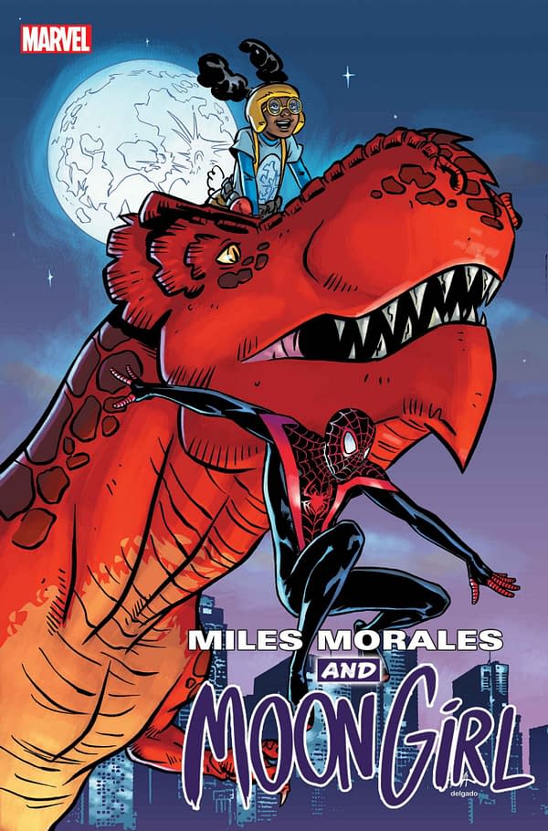 Cover image for MILES MORALES AND MOON GIRL #1 ALITHA MARTINEZ COVER