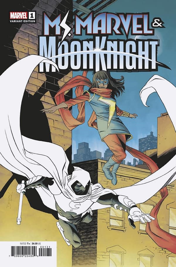 Cover image for MS. MARVEL & MOON KNIGHT 1 SHALVEY VARIANT